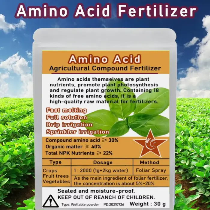 Poudre d'engrais d'acide aminé composé 30 G, Npk, azote-phosphate-potassium, supplément sûr, Nutriti
