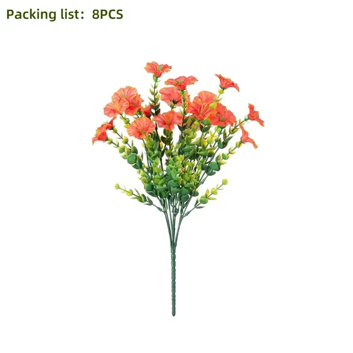 8 pièces de fleurs artificielles avec protection UV - adaptées aux décorations intérieures et extérieures