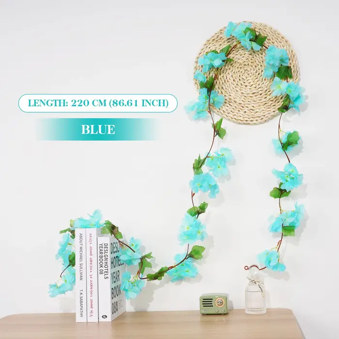 Guirxiété de fleurs artificielles avec feuilles