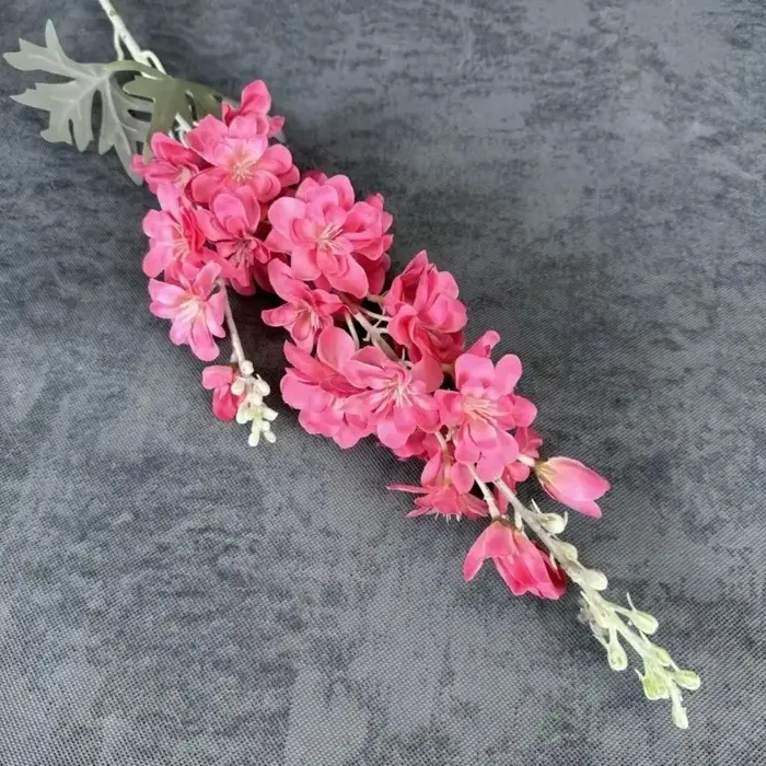 Nouvelles Grandes Fleurs Artificielles de Delphinium à 2 Branches