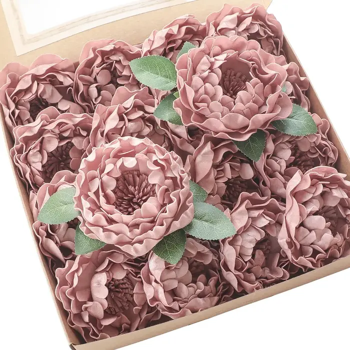 Roses Poussières Artificielles en Mousse avec Tiges pour Patients