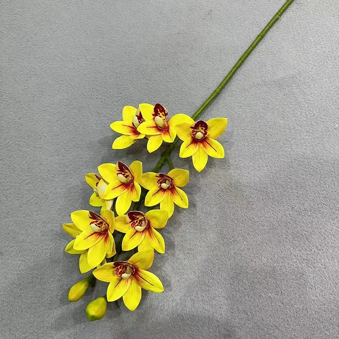 Cymbidium artificiel Hookerianum 10 têtes simulé Vanda