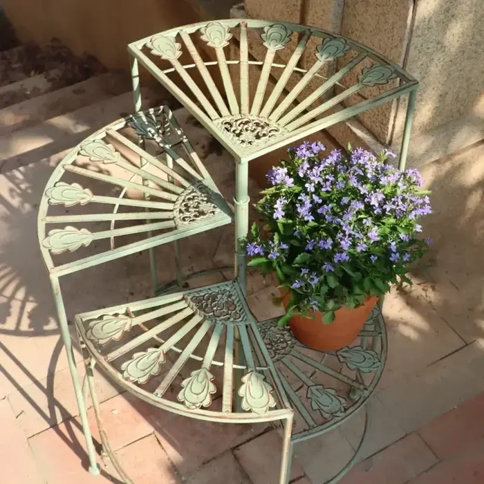 Support pour plantes en fer à Rotation multicouche