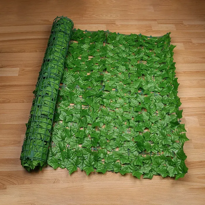 Panneaux de clôture à feuilles vertes artificielles 1M/3M