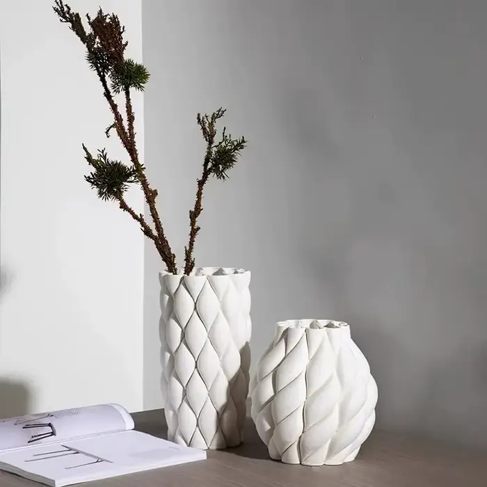 Vases en céramique décor moderne Vase à fleurs bureau
