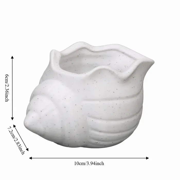 Pot de fleurs amusant en forme de coquillage imprimé en 3D