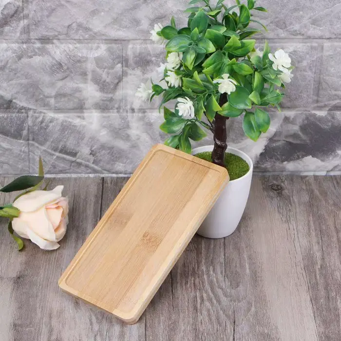 E8BD Bamboo Flower Pot Plante Plant