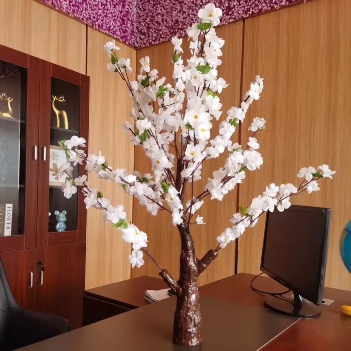 Arbre de Table Artificiel Blanc pour ixde Mariage, Simulation de Fleurs
