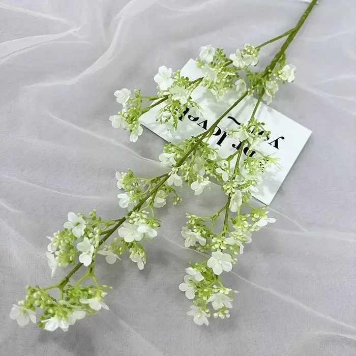 Fausses fleurs artificielles pour décoration de mariage, fausse fleur rose, branches de gypsophile, 