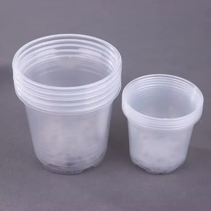 Pot de fleurs en plastique Transparent