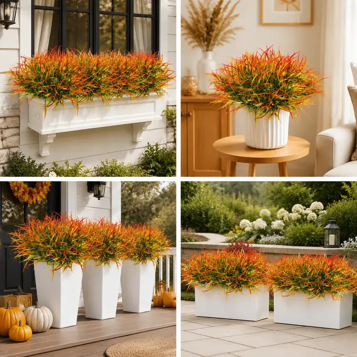 2/8 pièces Plantes artificielles Agave Orchidée, fausses plantes en plastique pour la décoration d'automne de la maison, du jardin, de la table, du bureau, de la cour et de la pièce