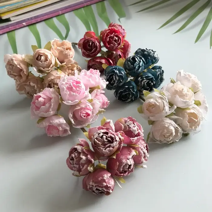 Roses artificielles pour Bouquet de mariée