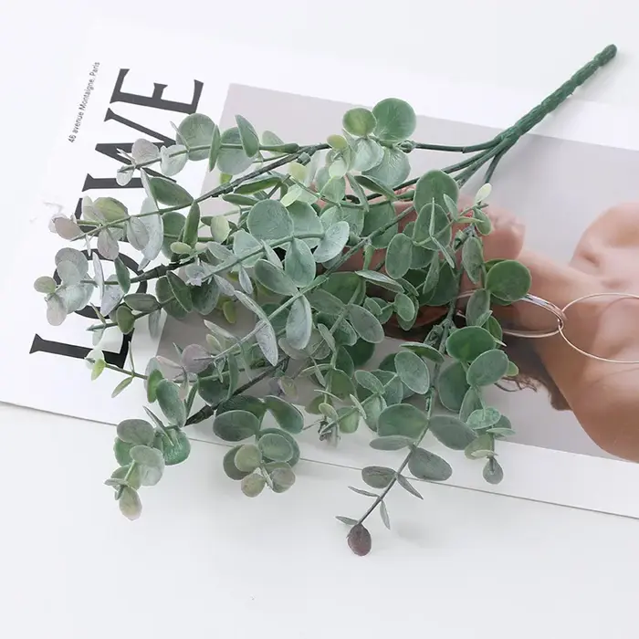 Décorations d'intérieur YO CHO, accessoires, plantes artificielles en PE, feuilles au toucher réel, 