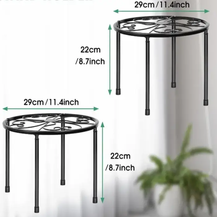 Support de fleurs minimaliste en métal noir