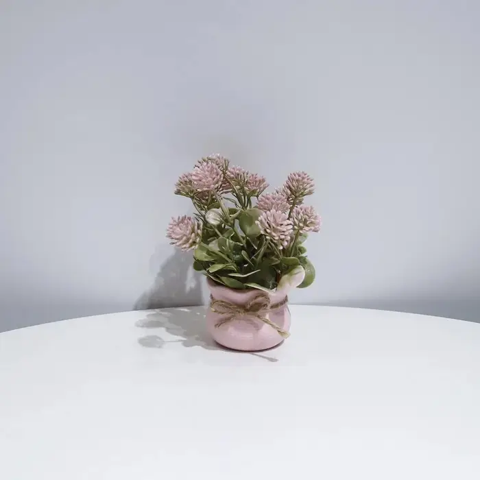 Mini-fleurs artificielles roses en pot, fausse verdure, décoration de table, accessoire de photograp