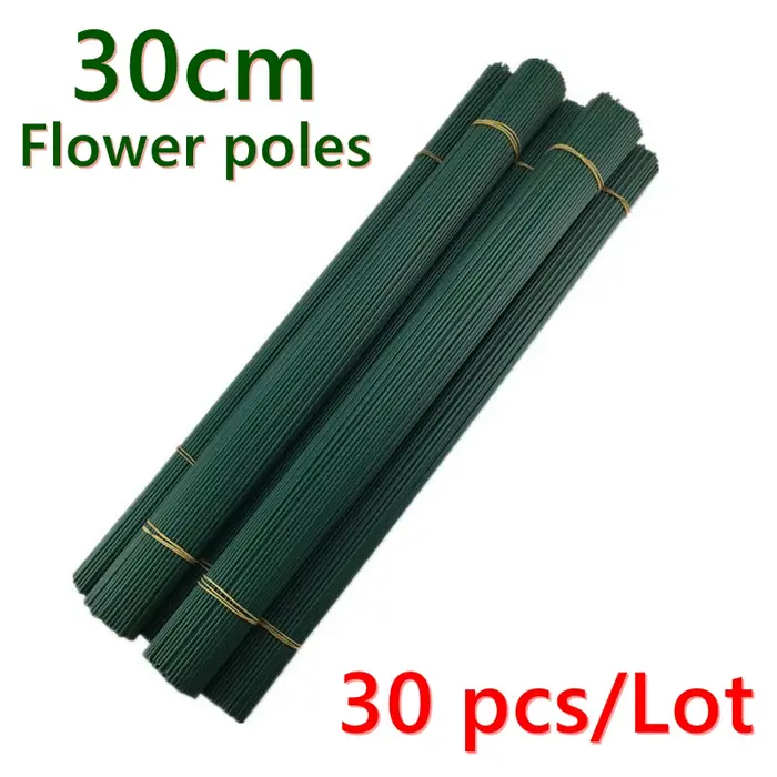 Bâtons de tige de fleur verte 30cm