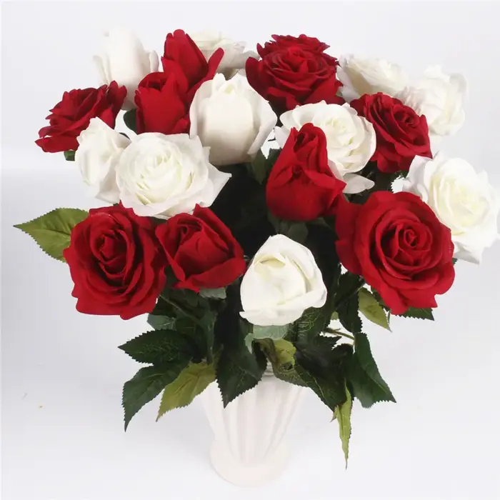 Roses Artificielles Fraîches au Toucher Réel