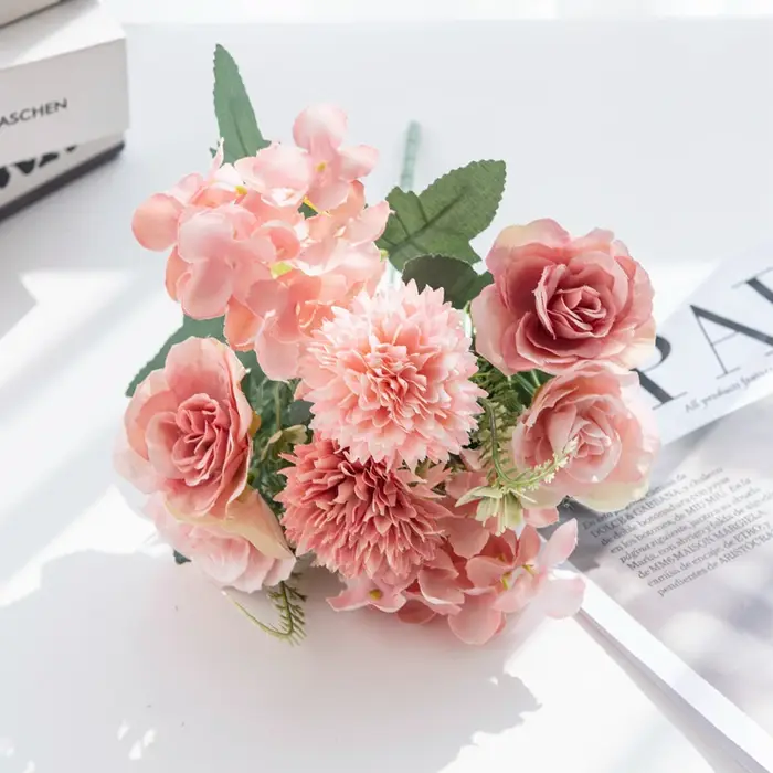 Fleurs artificielles 30CM Soie Roses Couronne De Mariage Brial Bouquet Vase HomeRoom Décor Festival