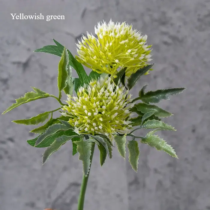 Boule de chardon bleu artificiel de 11 pouces, fausse verdure pour mur de fleurs de mariage, décorat