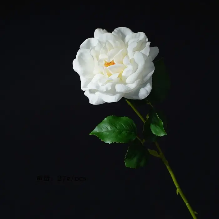 12 pièces de fleurs artificielles de haute qualité, roses artificielles de couleur champagne, aspect