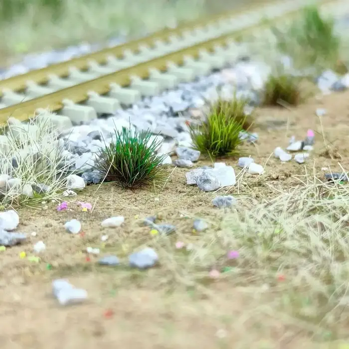 120 Pièces de Touffes d'Herbe Multicolores Auto-adhésives