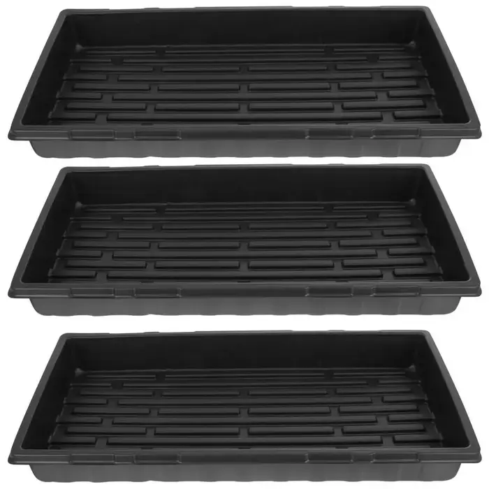 Lot de 3 plateaux de germination en plastique pour semis, plateaux de pépinière pour la croissance d