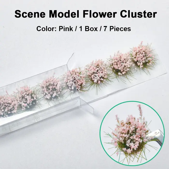 14 bouquets de fleurs miniatures artificielles pour la création de modèles DIY/aménagement de trains miniatures/micro-paysages/scénarios de wargaming