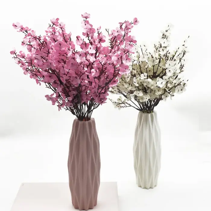 Fleurs artificielles gypsophile en soie rose