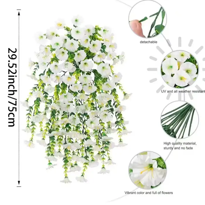 Fleurs artificielles suspendues Faux Morning Glory