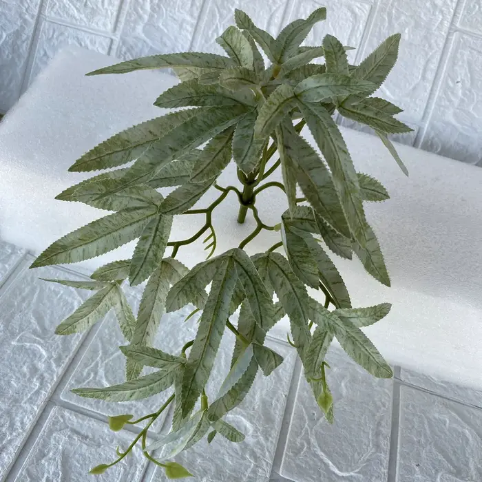Plantes vertes artificielles en pot, Simulation de petites feuilles de myrtille, décoration verte po