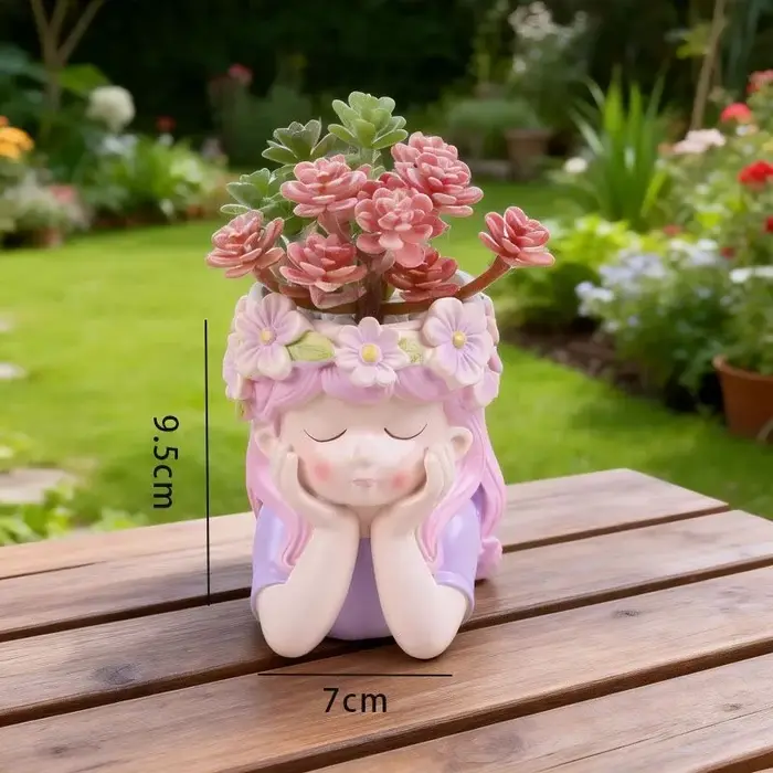 Joli pot de fleurs créatif en résine
