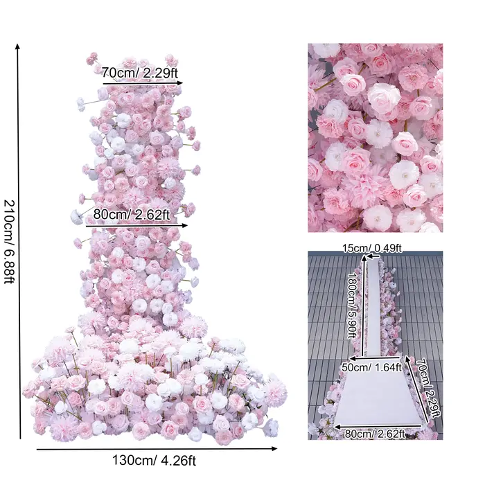 A8986 luxe frais Rose blanc