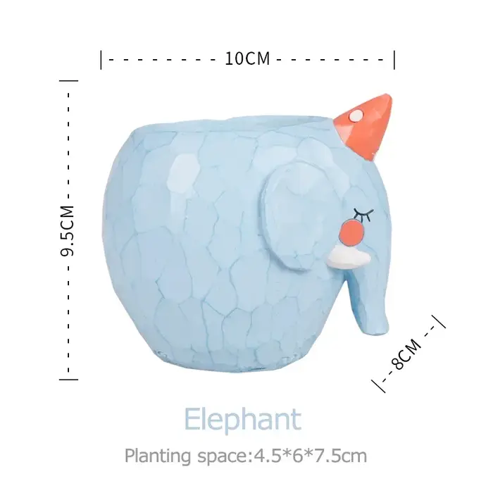 Pots de fleurs d'animaux mignons pour plantes succulentes