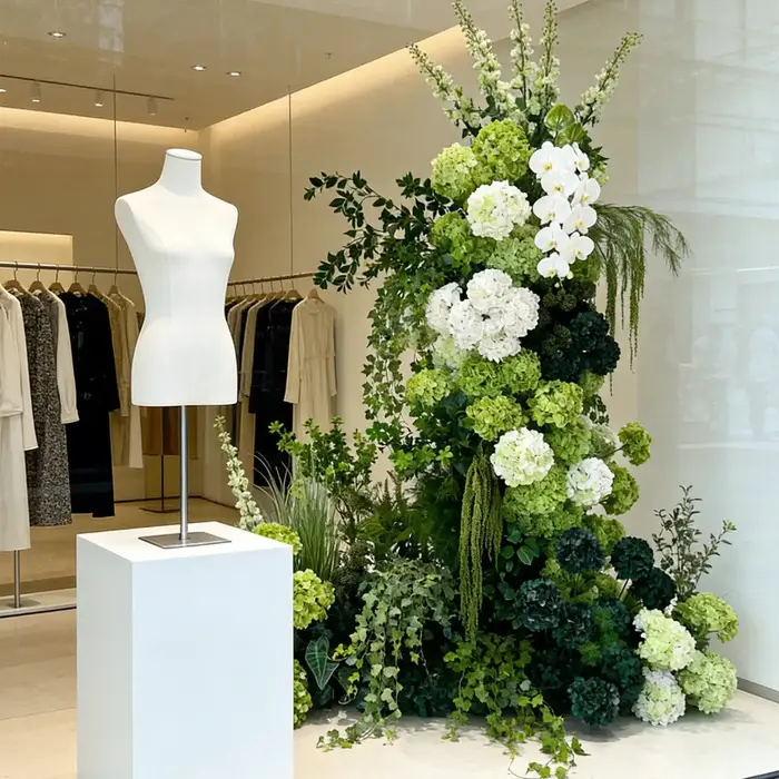 Plantes d'hortensias verts artificiels pour arrangements floraux