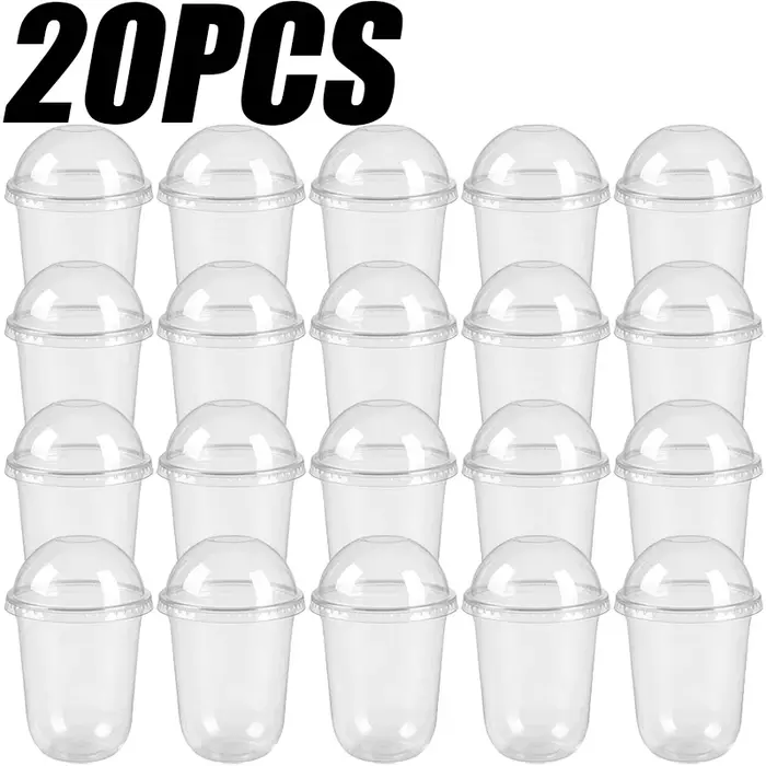 5/30PCS Gobelets transparents pour semis avec couvercles
