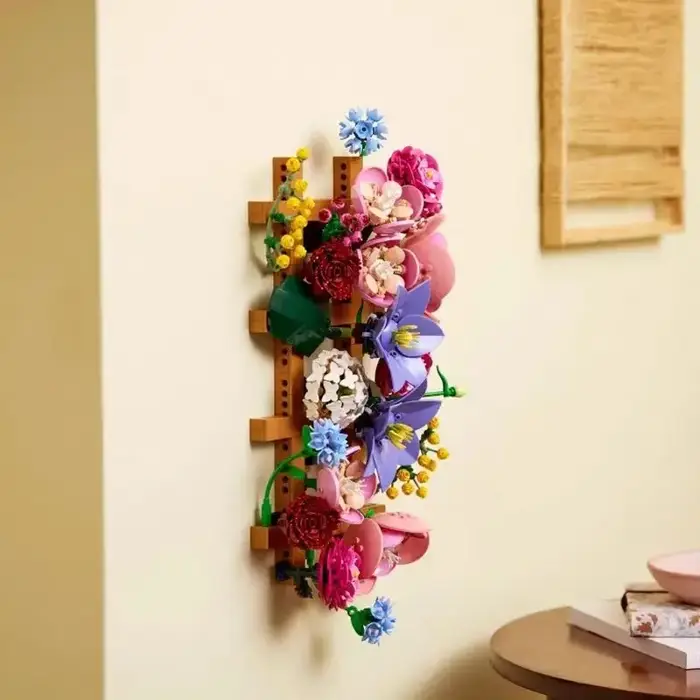 Blocs de construction muraux en forme de fleurs, modèle de fleurs colorées, éducatif, bricolage, déc