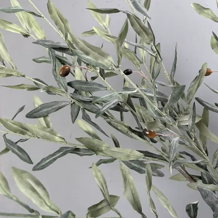 Branche d'olivier artificielle en plastique avec fruits