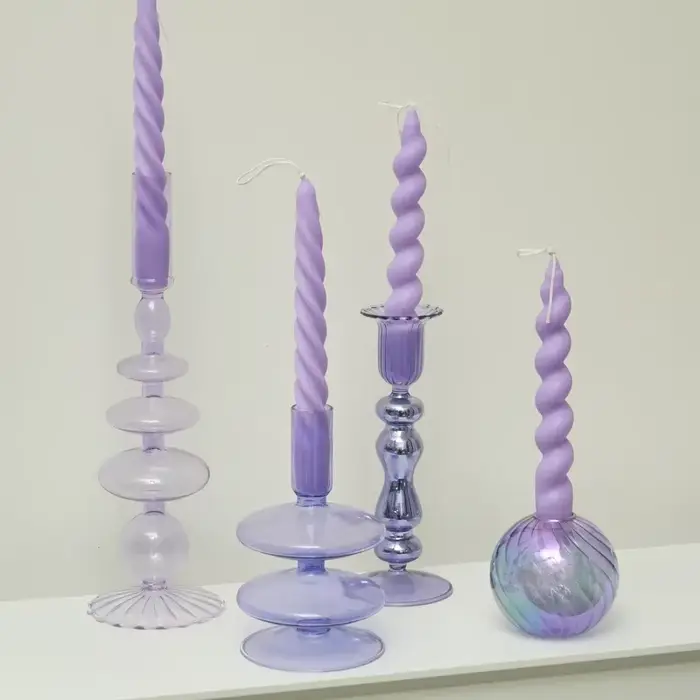 Bougies parfumées en spirale, 2 pièces, bougies décoratives coniques, décoration de maison, décoration de mariage, centres de table, chandelier, cadeau