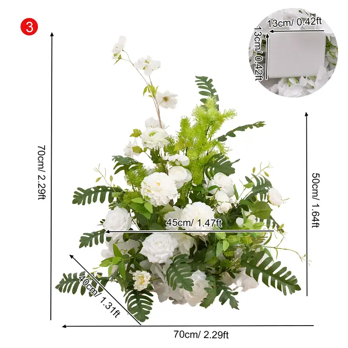 X8970 blanc Rose hortensia vert laisser accrocher rangée florale mariage toile de fond décoration sol allée Arrangement floral fenêtre affichage