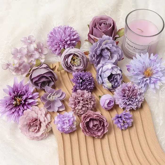 Tête de fleurs artificielles en vrac