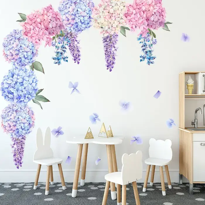 Autocollant Mural fleur de lavande violette
