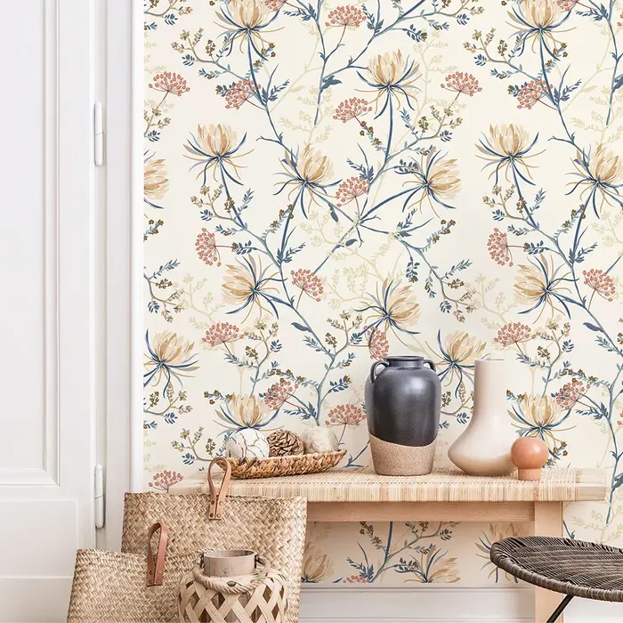 Papier peint auto-adhésif Floral, véritable imperméable, pour la décoration de la maison, papier peint amovible en PVC pour meubles et armoires