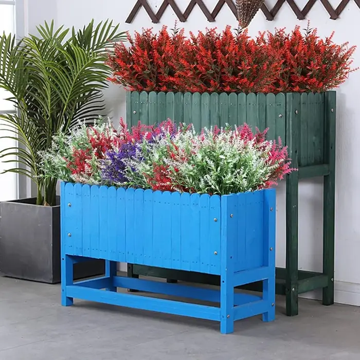Fleurs artificielles bon marché en plastique lavande fausses plantes herbe mariage maison jardin décor bricolage cadeaux photographie accessoires plein air bonsaï