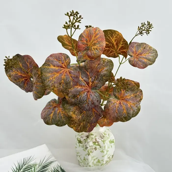 10 pièces de feuilles de bégonia en soie pour mariage