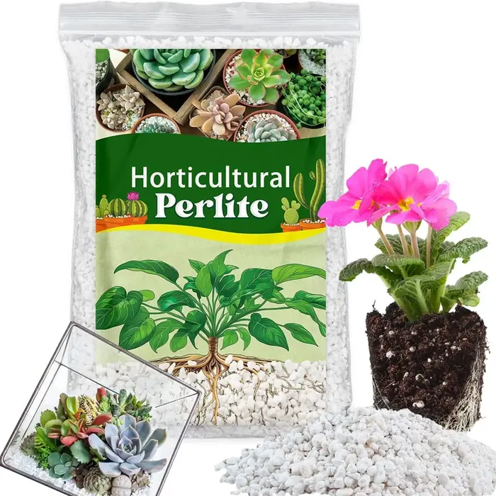 Perlite de jardinage, perlite organique pour plantes, substrat universel pour plantes succulentes et orchidées, adapté pour la couche de surface des pots