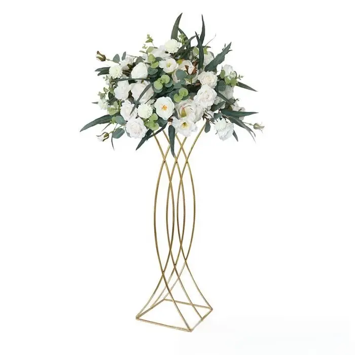 Supports de fleurs pilier centres de Table de mariage doré 80CM de haut route plomb décor à la maison