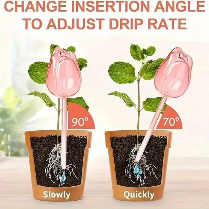 Boules d'arrosage pour plantes tulipes roses