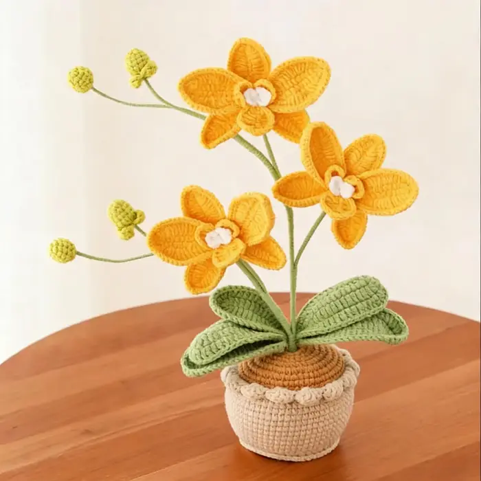 Nouvelle plante en pot en laine