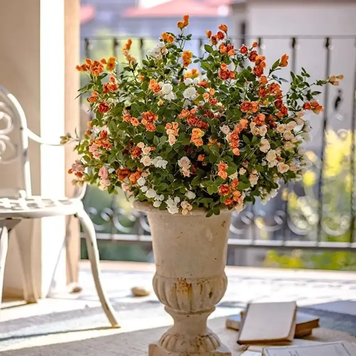 Fleurs artificielles de camélia et de marguerite pour bouquet de mariée