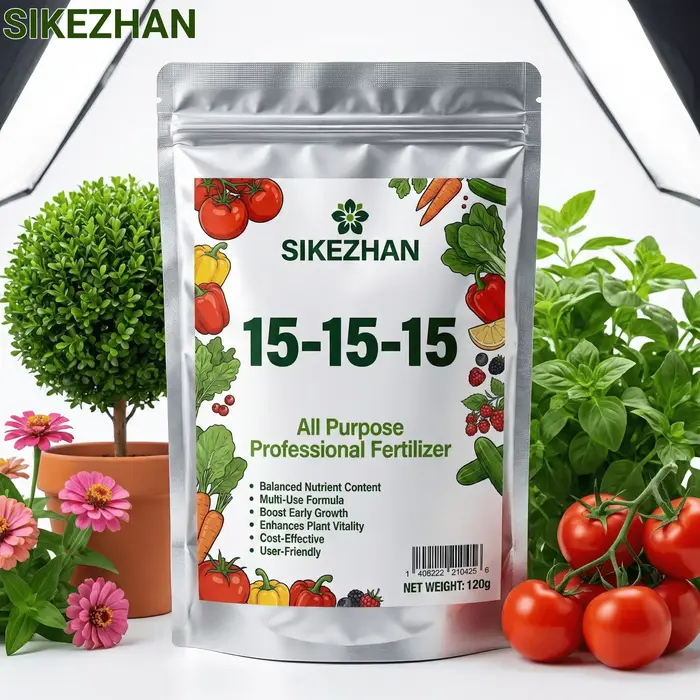 Engrais granulé NPK 15-15-15 équilibré, alimentation végétale, augmentation de la récolte, tout usag